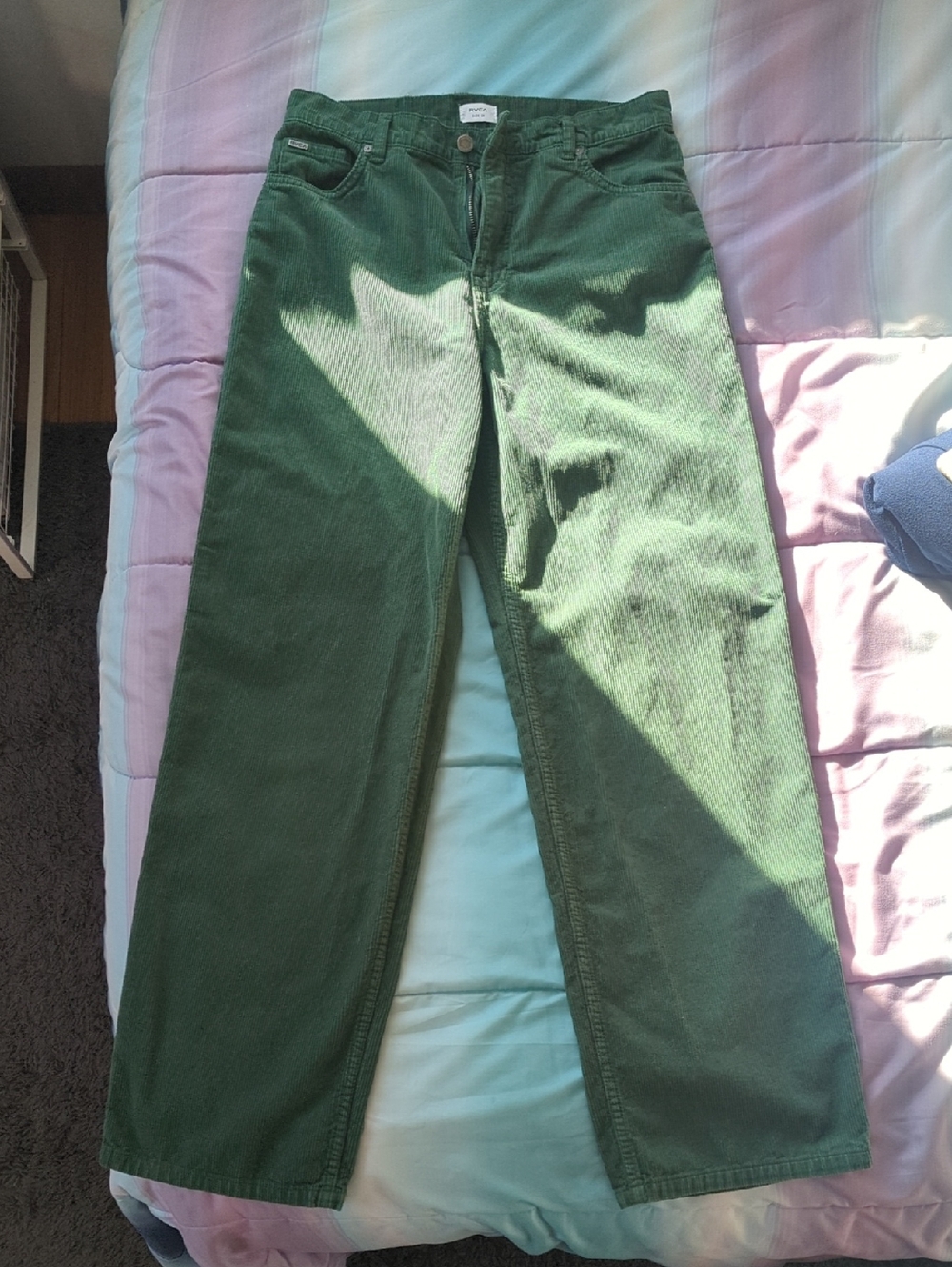 RCVA - Green Corduroy Wide-Leg Pants